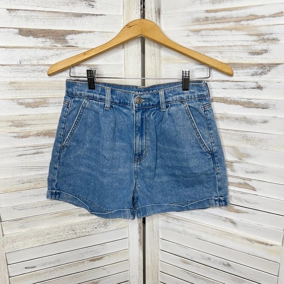 AMERICAN EAGLE Women's Mom Short Jean Denim High Rise Size Cuffed Size 2 - Picture 13 of 13